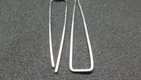 sterling silver earrings. minimalist jewelry. modern hoops.