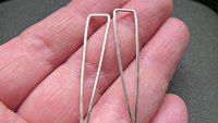 sterling silver earrings. minimalist jewelry. modern hoops.