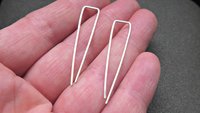 sterling silver earrings. minimalist jewelry. modern hoops.