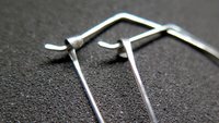 hammered sterling silver hoops. teardrop earrings. 20 gauge silver wire earrings. made in Canada