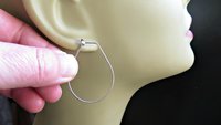 hammered sterling silver hoops. teardrop earrings. 20 gauge silver wire earrings. made in Canada