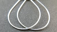 hammered sterling silver hoops. teardrop earrings. 20 gauge silver wire earrings. made in Canada