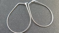 hammered sterling silver hoops. teardrop earrings. 20 gauge silver wire earrings. made in Canada