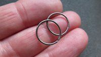 mens hoop earrings. dark silver niobium. hypoallergenic hoops.
