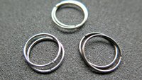 mens hoop earrings. dark silver niobium. hypoallergenic hoops.