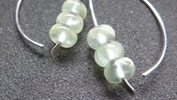mint green earrings. natural stone jewelry. prehnite jewellery