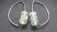 mint green earrings. natural stone jewelry. prehnite jewellery