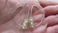 mint green earrings. natural stone jewelry. prehnite jewellery