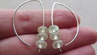 mint green earrings. natural stone jewelry. prehnite jewellery