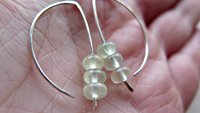 mint green earrings. natural stone jewelry. prehnite jewellery
