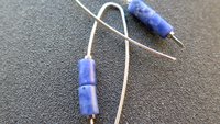 blue sodalite earrings. sterling silver threader earrings. present for sister. made in Canada.