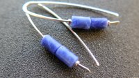 blue sodalite earrings. sterling silver threader earrings. present for sister. made in Canada.