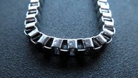 mens box chain necklace. stainless steel jewelry. made in Canada.