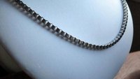 mens box chain necklace. stainless steel jewelry. made in Canada.