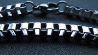 mens box chain necklace. stainless steel jewelry. made in Canada.