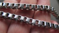 mens box chain necklace. stainless steel jewelry. made in Canada.