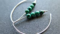 emerald green malachite earrings. green splurge earrings. Canadian seller in Calgary Alberta.