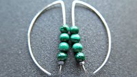emerald green malachite earrings. green splurge earrings. Canadian seller in Calgary Alberta.
