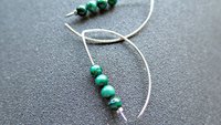 emerald green malachite earrings. green splurge earrings. Canadian seller in Calgary Alberta.