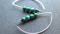emerald green malachite earrings. green splurge earrings. Canadian seller in Calgary Alberta.