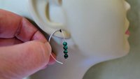 emerald green malachite earrings. green splurge earrings. Canadian seller in Calgary Alberta.