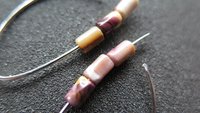 yellow and red earrings. natural mookaite jasper jewelry. modern stone earrings with sterling silver hooks.