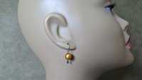 sunflower yellow pearl earrings. freshwater pearl drop earrings. modern pearl jewellery. splurge.