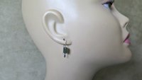 genuine green jade earrings from Canada. natural jade jewelry. 1 inch earrings.