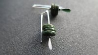 dark forest green jasper earrings. small modern earrings. splurge jewellery made in Calgary.