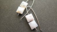 white agate earrings. square stone earrings. contemporary silver jewellery. splurge.