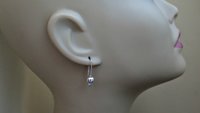 small silver earrings. simple modern jewelry. 1 inch earrings. made in Calgary