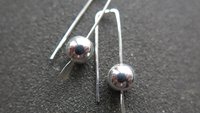 small silver earrings. simple modern jewelry. 1 inch earrings. made in Calgary