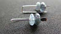 small blue kyanite earrings. natural stone jewelry. small silver earrings. splurge. Calgary Alberta