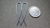 blue niobium earrings. modern hypoallergenic jewelry. nickel free earrings for sensitive ears