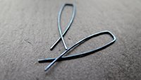 blue niobium earrings. modern hypoallergenic jewelry. nickel free earrings for sensitive ears