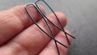 blue niobium earrings. modern hypoallergenic jewelry. nickel free earrings for sensitive ears