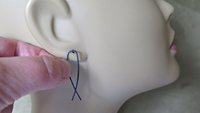 blue niobium earrings. modern hypoallergenic jewelry. nickel free earrings for sensitive ears
