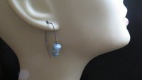 cornflower blue kyanite earrings. hypoallergenic jewelry. nickel free wire. Canadian seller