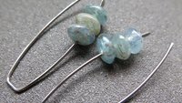 cornflower blue kyanite earrings. hypoallergenic jewelry. nickel free wire. Canadian seller