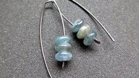 cornflower blue kyanite earrings. hypoallergenic jewelry. nickel free wire. Canadian seller