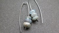 cornflower blue kyanite earrings. hypoallergenic jewelry. nickel free wire. Canadian seller