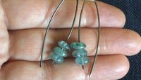 cornflower blue kyanite earrings. hypoallergenic jewelry. nickel free wire. Canadian seller