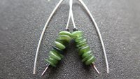 Canadian jade earrings. forest green jade jewelry. natural stone earrings.