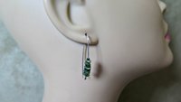 Canadian jade earrings. forest green jade jewelry. natural stone earrings.