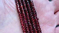 genuine red garnet earrings. modern red gemstone jewelry. Canadian made garnet jewellery.