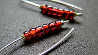 genuine red garnet earrings. modern red gemstone jewelry. Canadian made garnet jewellery.