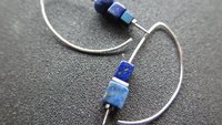 asymmetrical lapis lazuli earrings in sterling silver. modern blue earrings. blue gemstone jewelry. hematite jewellery.