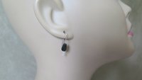 very dark forest green jade earrings. natural jade jewelry from Canada