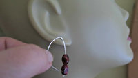 red agate earrings. modern stone jewelry in hammered sterling silver. made in Alberta Canada