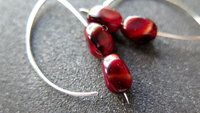 red agate earrings. modern stone jewelry in hammered sterling silver. made in Alberta Canada